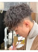 マッシュヘア/波巻きパーマ/men's/スパイラルパーマ