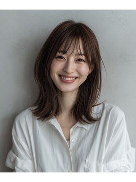 ルシードスタイル アウラ 松戸市五香(LUCIDO STYLE Aura) 小顔に見せるヘア×ココアベージュミディアム×シースルーバング