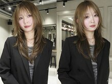 medium long hair   ＋　hush cut 