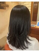 ヘアメイク フレンシア(hair make flencia) 艶やかな黒髪レイヤーミディアム【206スタイル】
