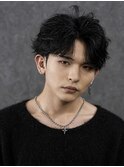 韓国風×センターパート×フェザーパーマ×men's