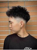 【大村指名】メンズカットスキンフェードスパイキーショート