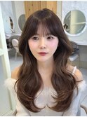 レイヤーカット　韓国前髪　韓国ヘア　顔周り 2wayバング