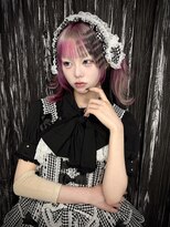 コエル(KOER) 十字架デザイン水彩ピンクカラー