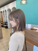アース 熊本嘉島店(HAIR&MAKE EARTH)&nbsp;切りっぱなしボブブリーチありダブルカラー