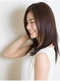 髪と肌に透明感☆外国人風チョコレートカラー×潤ツヤストレート