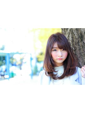 ヘアー リラクゼーション ドロップ(Hair relaxation drop) 艶のラベンダーカラーxふわミディx厚めバング◎20代30代40代50代