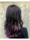 バレイヤージュ×パープル