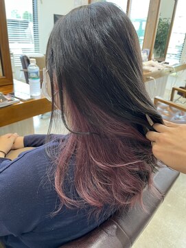 ラ メール ヘア デザイン(La mer HAIR DESIGN) インナーカラー×ピンク