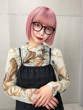 ジェム(GEM) ピンクカラー/切りっぱなしボブ