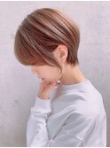 丸みショート・ベージュカラー・30代・40代・50代・髪質改善