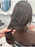 ハイライトカラーイルミナカラー脱白髪染めグレージュアッシュ