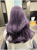 10代20代 ラベンダーカラー 透明感 艶感 韓国ヘア ロング