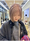 【snuw_hotaru】ブリーチカラーミルクティカラーボブ