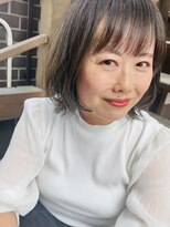 ヘアメイク マルナ 本店(HAIR MAKE MALUNA) 【MALUNA ヒマワリ】レイヤーボブ×ミントアッシュカラー