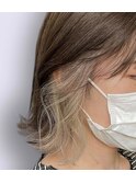 20代30代大人可愛いインナカラーくすみカラーボブディ