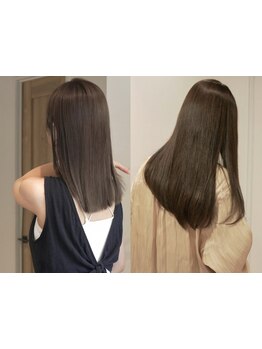 髪質やお悩みに合わせて、厳選された薬剤を使用☆ダメージレスで自然なストレート![髪質改善][表参道/渋谷]