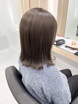 クシュ 本川越店(kusyu...)&nbsp;イメチェンホワイトブロンド外ハネボブ美髪ワイドバング韓国黒髪