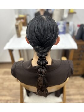 パチファニ 目黒店(pati fani) 編みおろしヘア