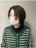 チョコレートカラー/ウルフ/前髪なし
