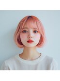 ダブルカラー×ボブ/インナーカラー/髪質改善/韓国/ブリーチ