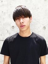 韓国風ストレートマッシュ/黒髪/ナチュラルツーブロック
