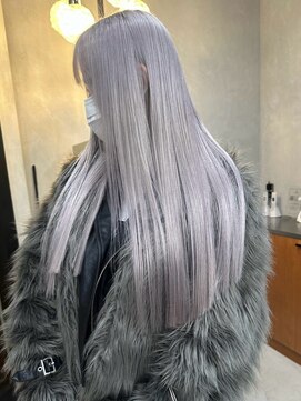 ウェイビーズ(WAVY'S) xブリーチ/イメチェン/ホワイトブロンド/外ハネボブ/美髪/