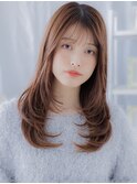 ミストバングチェリーブラウンデジタルパーマa越谷20代30代40代