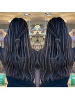 アンダーバーホワイト(_white)&nbsp;ハイライトブリーチ髪質改善トリートメントエクステ神戸三宮