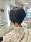 前髪なしショートヘア/ショートボブ/ひし形シルエット/20代/30代