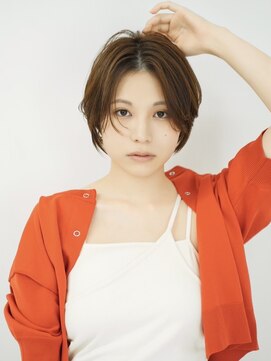 エシェル 平塚店(echelle) センターバング/コンパクトショート/モカブラウン/平塚