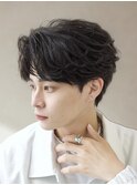 熊本フェザーパーマ ツイストスパイラル 波巻き メンズヘア