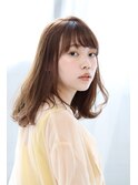 透明感フォギーベージュ×大人抜け感ミディ