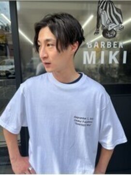 バーバーミキ(BARBER MIKI) センターパートパーマ