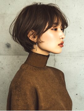 赤れんがアネックス(ANNEX) ショートボブ似合わせカット30代40代50代前髪あり前髪無しパーマ