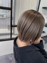 サロンドフィール 永山店(Salon de feel)&nbsp;ミルクティーベージュ/ひし形レイヤーボブ/くびれレイヤーボブ