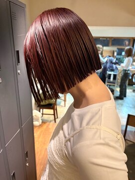ローマー(ROAMER omotesando) 切りっぱなしボブ髪質改善レイヤーボブショートボブ縮毛矯正