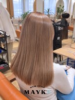 メイクス 町田(MAYKS)&nbsp;ブリーチ縮毛矯正でミルクティーカラーに！