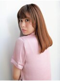 ワンレン ナチュラルブラウン デザインカラー★★