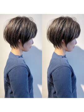 ネオリーブ モカ 川崎チネチッタ店(Neolive mocca) 20代30代40代小顔丸みショートアッシュブラウン耳掛け川崎