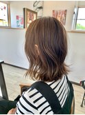 【orange大分賀来】切りっぱなし外ハネミディアムボブ