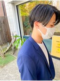 #BLUE メンズ前下がりショート