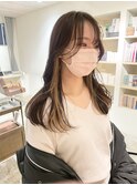 【CROP】インナーカラー×イヤリングカラー×ハイトーンベージュ