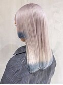 袖カラー水色ロング_チェリーブラウンフェミニンロング_ba325072
