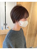 大人向け20代30代40代ショートボブ透明感ベージュ