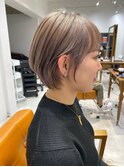ミルクティーベージュハイトーンショート