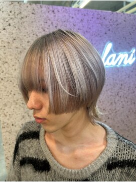 ラニヘアサロン(lani hair salon) ホワイトブロンド×ウルフカット
