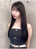 韓国アイドルヘア＊Y2Kストレートロングヘア
