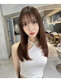 顔まわりレイヤー×シースルーバング 髪質改善トリートメント