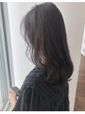 レイヤーロング/ニュアンスカラー/グレージュ/ブリーチなし